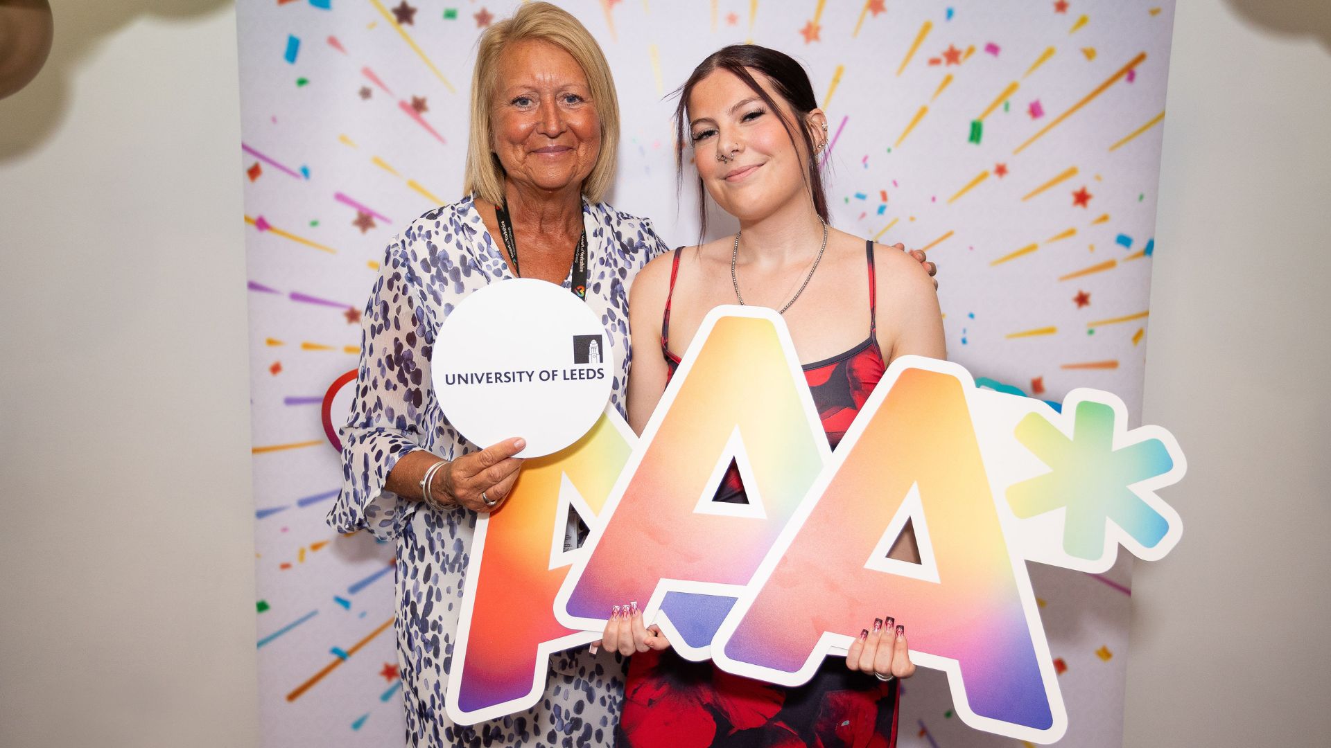 A Level student Lyla with Sam Wright, Principal and Chief Executive at the Heart of Yorkshire Education Group.