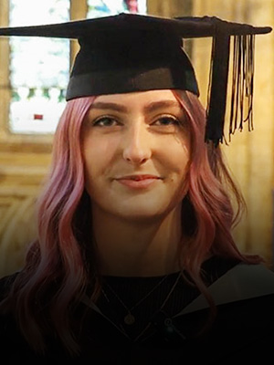 Photo of a female University Centre student at her Graduation