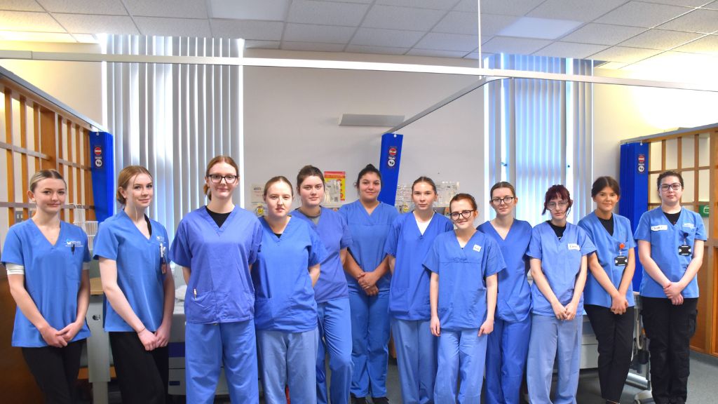 T-Level Healthcare students 