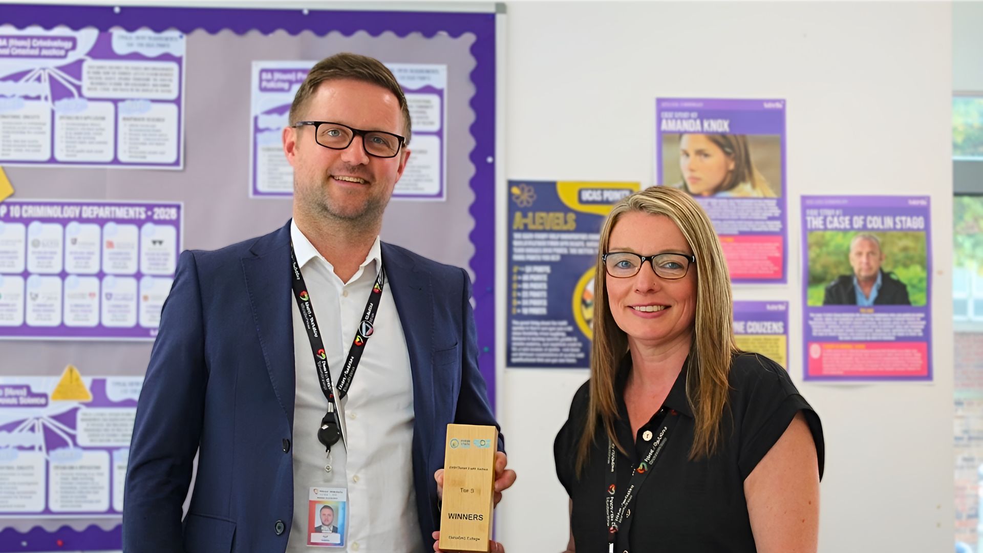 Leigh Allsop, Local College Director at Wakefield College (left) with Clare Allcock, Group Executive Director for Student Experience & Support and Sustainability Lead at the Heart of Yorkshire Education Group (right).
