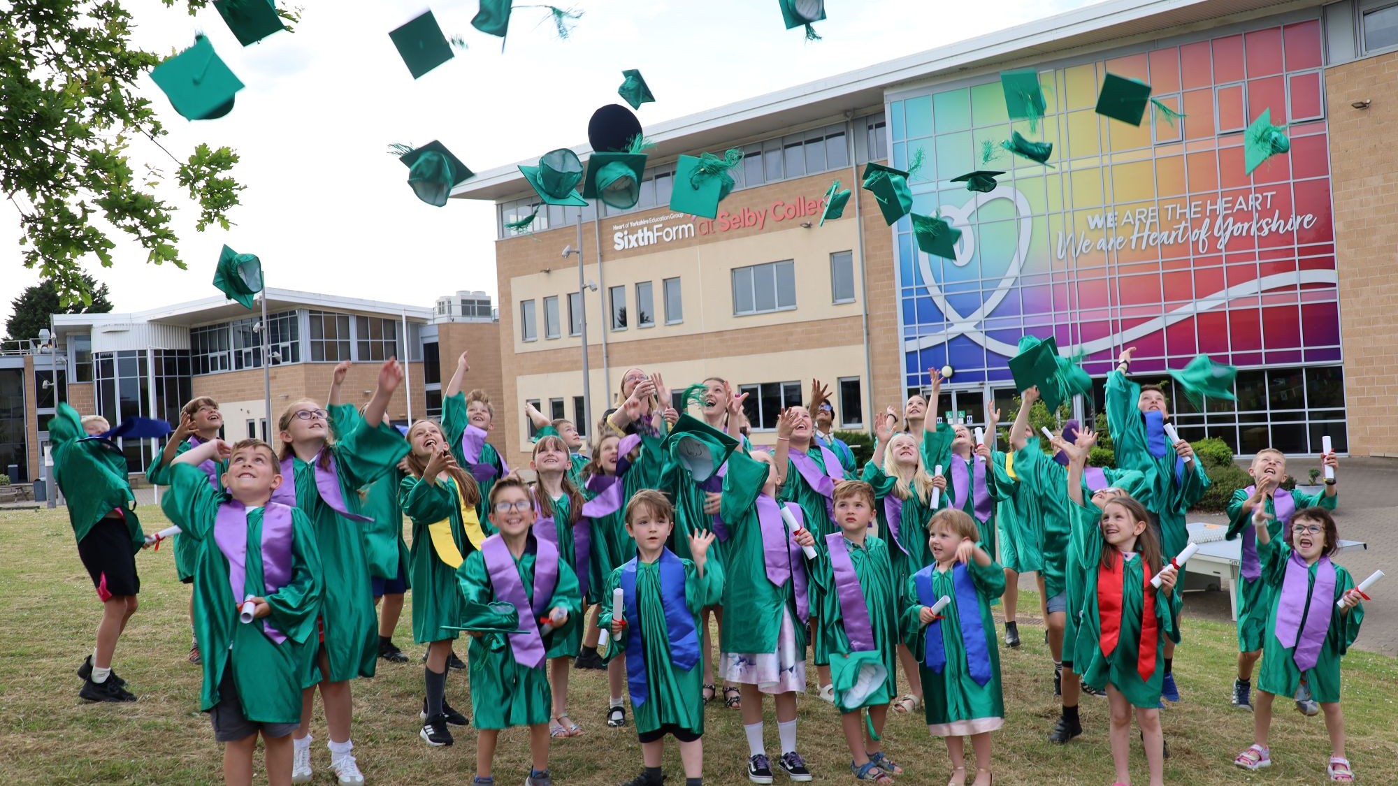 Students celebrate their Children's University graduation at Selby College