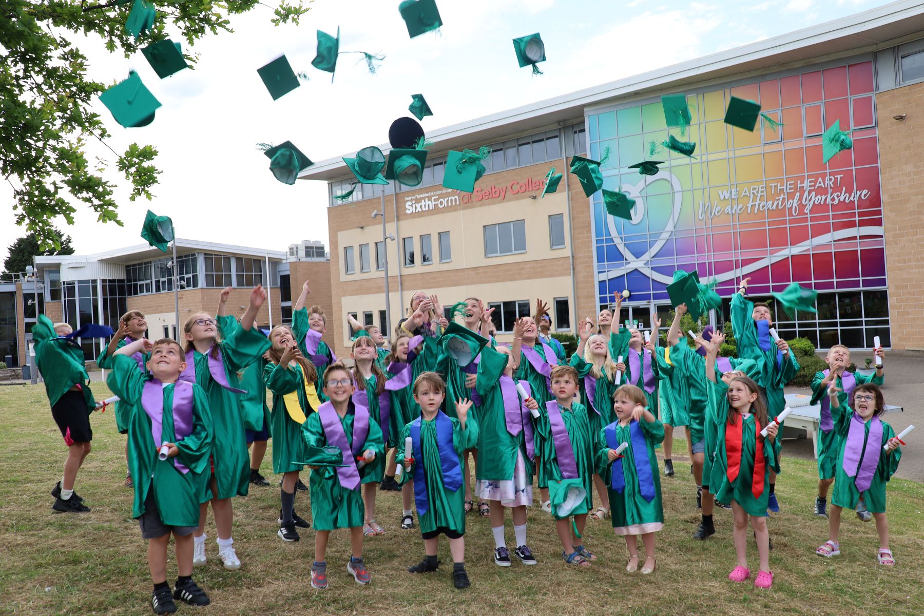 Students celebrate their Children's University graduation at Selby College
