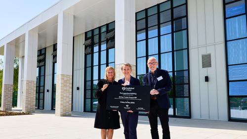 Rt Hon Yvette Cooper, Principal and Chief Executive of the Heart of Yorkshire Education Group, Sam Wright and Andrew McConnell Chair of Governors