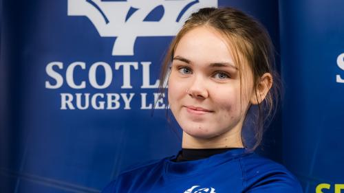 Emily in her Scotland Rugby League kit. 