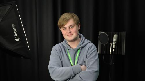 Photo of Rob, second year UAL Level 3 Creative Media Production Technology Student at Wakefield College.